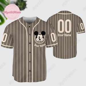 Personalized Disney Mickey Jersey, Mickey Mouse Athletic Jersey, Retro Mickey Baseball Jersey, Mickey Disney Baseball Jersey Shirt
