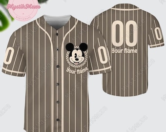Personalized Disney Mickey Jersey, Mickey Mouse Athletic Jersey, Retro Mickey Baseball Jersey, Mickey Disney Baseball Jersey Shirt