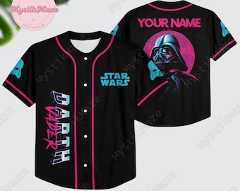 Camiseta personalizada de Star Wars, camiseta de béisbol de Darth Vader, camiseta del equipo de béisbol de Star Wars, camiseta de béisbol, regalo para fans de Star Wars