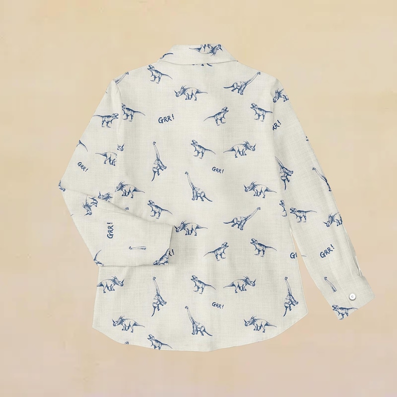 Vintage Dinosaurs Blouse Shirt, Dinosaur Lover Shirt, Funny Dinosaur Shirt, Retro Long Sleeve Shirt, Family Vacation Shirt, Gift For Her
