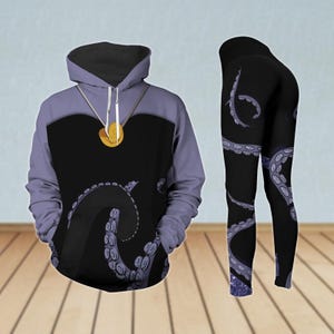 Ursula Costume Hoodie, Women Leggings, Sea Witch Disney Villain Outfit Shirt, Cosplay For Women, Little Mermaid Hoodie, Halloween Gift