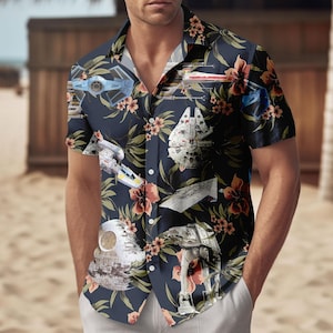 Disney Star Wars Button Shirt, Men Shorts, Galaxy&#39;s Edge Hawaiian Shirt, Sci Fi Shirt, Magic Kingdom Beach Shirt, Movie Summer Shirt