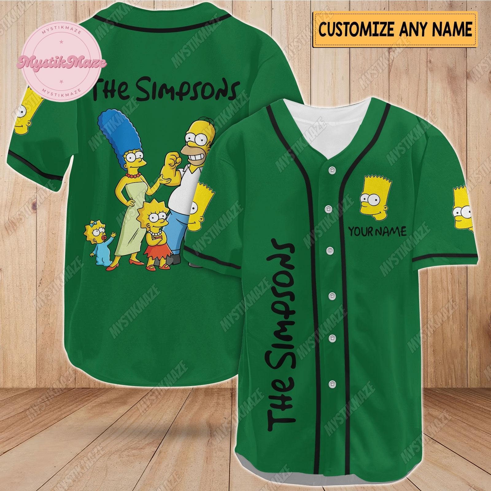 Personalized The Simpsons Shirt, The Simpsons Jersey S