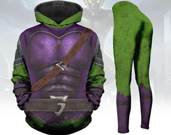 Green Goblin Costume Hoodie Leggings, Spider Man Green Goblin Costume Hoodie, Goblin Cosplay Hoodie, Supervillains Shirt,Halloween Gift