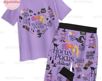 Christmas Hocus Pocus Pajamas Set, Spooky Season Shirt, Matching Pajamas  Set, Sanderson Sisters Pajamas Family, Hocus Pocus Merch