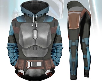 Sudadera con capucha y leggings de Bo-Katan, camiseta de Star Wars para hombre, sudadera con capucha de cosplay para fans de los guerreros, camiseta de vacaciones de The Mandalorian, regalo de Halloween