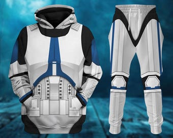 501st Clone Trooper Costume Hoodie Sweatshirt T-Shirt Joggers, Halloween Star Wars Cosplay, Disney Movie Shirt, Stormtrooper Lover Gift