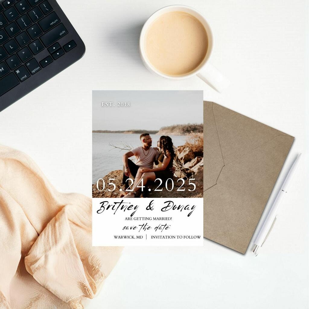 Save the Date Template With Photo Digital Download editable Download Etsy Save the Date Template With Photo Digital Download editable Download Etsy