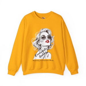 Airplane Mode Graphic Sweatshirt | Cozy Women’s Crewneck Pullover | Minimalist Funny Quote Sweater | Trendy Casual Loungewear Gift image 10