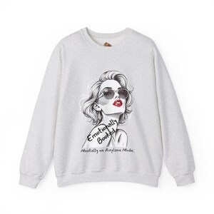 Airplane Mode Graphic Sweatshirt | Cozy Women’s Crewneck Pullover | Minimalist Funny Quote Sweater | Trendy Casual Loungewear Gift image 7
