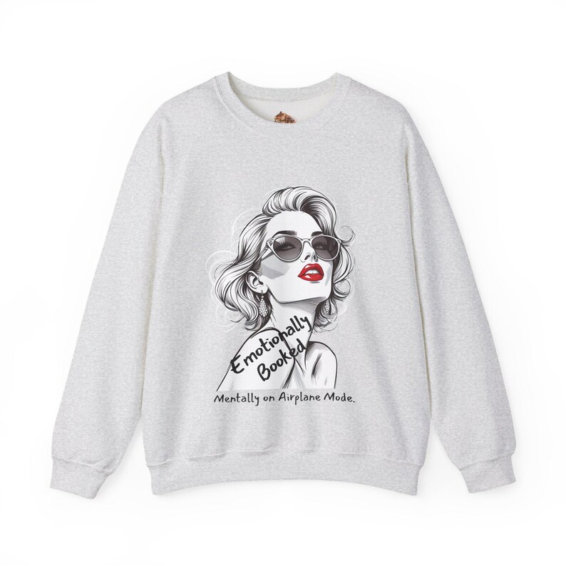 Airplane Mode Graphic Sweatshirt | Cozy Women’s Crewneck Pullover | Minimalist Funny Quote Sweater | Trendy Casual Loungewear Gift image 7