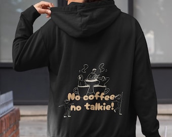Coffee Lover Hoodie Funny Barista Gift Soft Heavyweight Fleece Cozy Caffeine Sweatshirt Cute Coffee Addict Pullover Gift for Coffee Lovers
