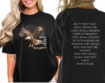 T-shirt bijbeltekst adelaar | Christelijk T-shirt met print, Jesaja 40:31