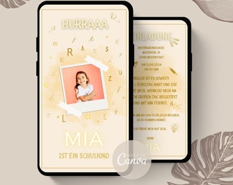Digital invitation card for school enrollment | Invitation for school enrollment | Design digital invitation for school enrollment | eCard for the start of school