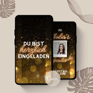 Digitale Einladung Jugendweihe | Einladungskarte Jugendweihe | personalisierbare Einladung Jugendweihe gestalten | eCard Jugendweihe
