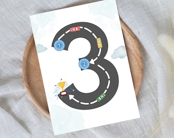 Number cards | First writing numbers | Tracing cards | Gift for school enrollment | Learning numbers | Writing | Preschool and kindergarten