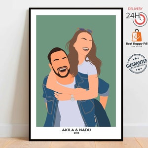 Faceless Portrait, custom illustration, personalised photo, photo illustration, personalised portrait, boyfriend gift, girlfriend gift