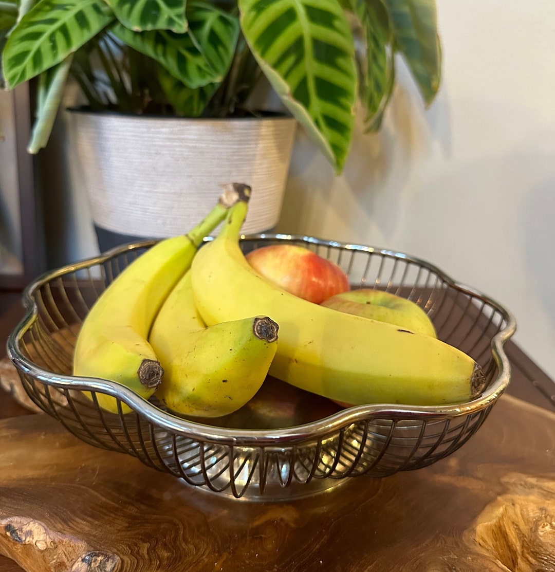 Vintage Silverplate Wire Basket Fruit Bowl or Bread Bowl. Etsy