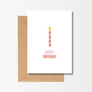Geburtstagskarte "Kerze" - Moderne Karte zum Geburtstag!
