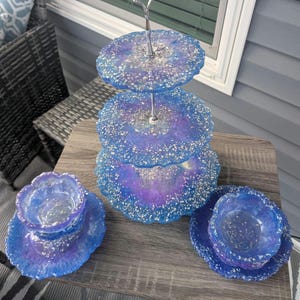 3 Tier Cupcake Stand, Dessert Tray, Tea Party Set