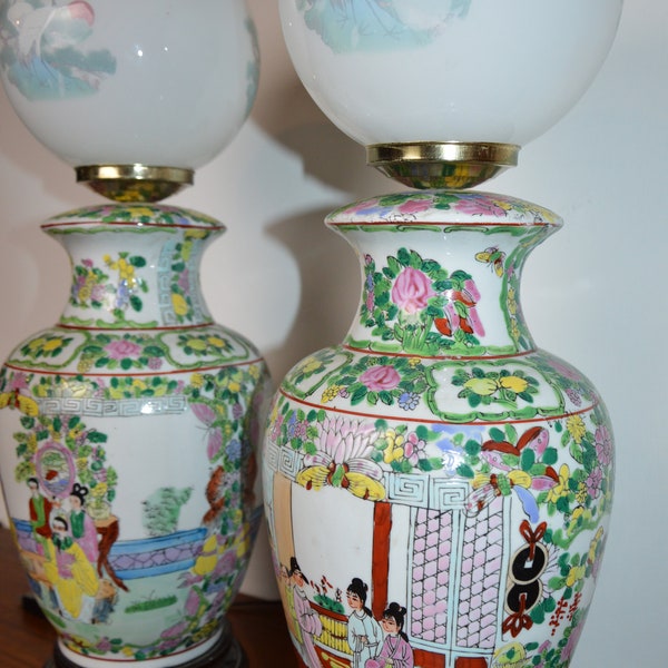 Paar chinesische Tischlampen – 1970