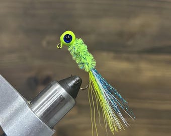 Hand Tied Hackle Tail Crappie Jigs Made in The USA #2,4,6,8 Hook New