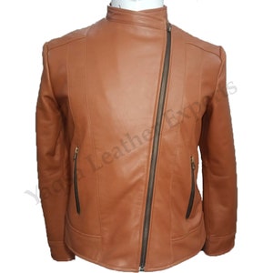 Veste en cuir pour femme, veste de style vintage pour femme, veste en cuir marron pour femme, veste en cuir authentique pour femme