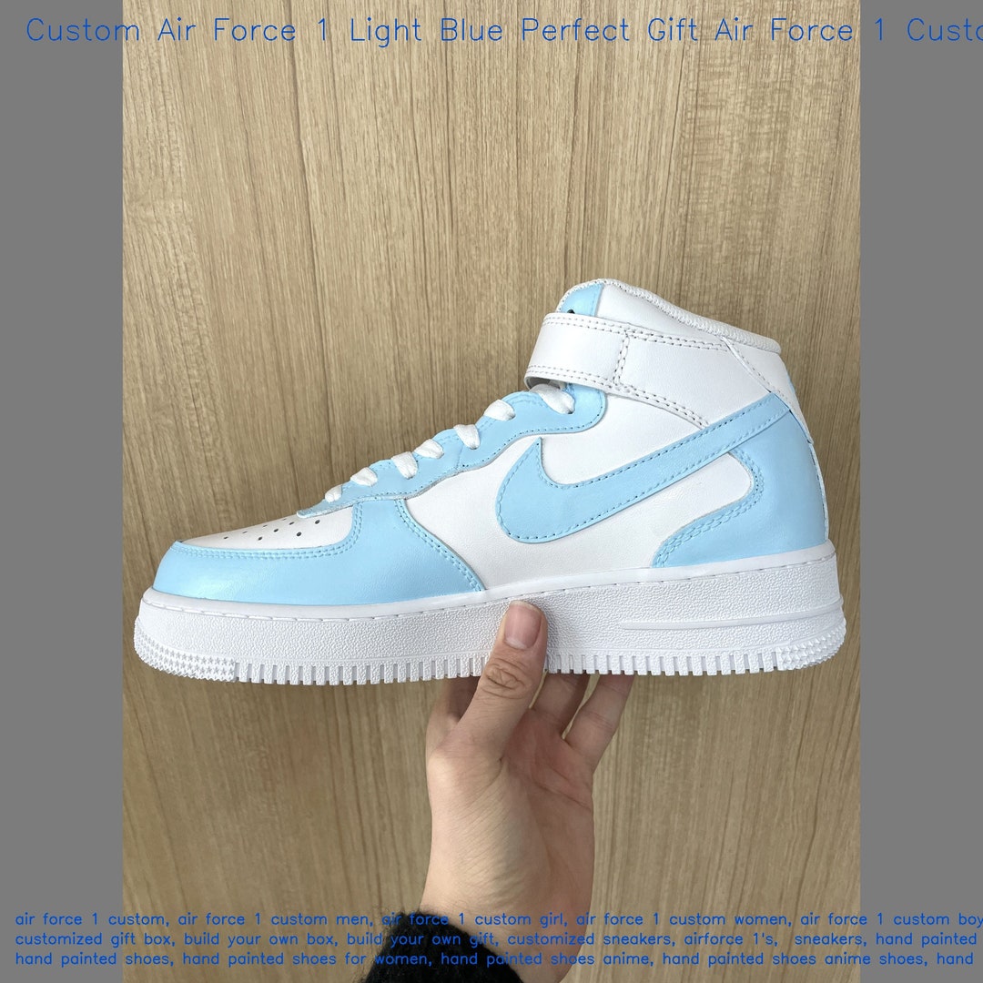 custom air force 1 light blue