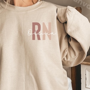 Custom Registered Nurse Sweatshirt: Personalized RN Pocket Hoodie