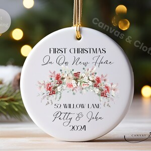 First Christmas In Our New Home Ornament 2024 Personalized Custom Gift. New Home Christmas Ornament