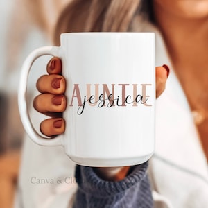 Personalized Aunt Mug, Cool Aunt Mug, Personalized Auntie Mug, Pregnancy Announcement Cup, Gift For Auntie, Mug For Auntie,Gift For New Aunt