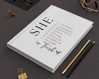 Personalized She Is Affirmations Journal: Self-Care Notebook for Women, Custom Empowering Gift for Mom