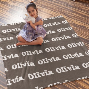 Personalized Name Blanket, Plush Minky,  Blanket With Name, Blanket for Kids, Custom Name Blanket 50x60, Baby Name Blanket boy, Name Blanket