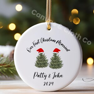 Our First Christmas Ornament, Personalized Ornaments First Christmas Married, Couples  First Christmas Married Ornament, Customized Gift