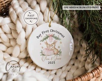 First Christmas Married Ornament 2026 Personalized Newlywed Holiday Decor Couple Keepsake Gift Wedding Gift