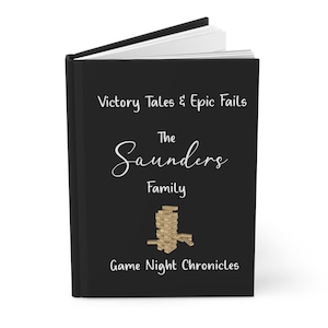 Personalisiertes Game Night Gästebuch - Individuelles Familien Game Night Journal - Einzigartiges Geschenk für Brettspiel Liebhaber