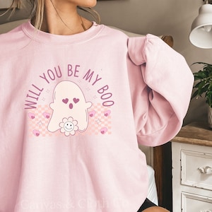 Boo Valentine Shirt, Cute Ghost Sweater, Be Mine Valentines Day Sweatshirt, Boo Boo Valentine, Valentines Gift, Spooky Valentine Sweatshirt