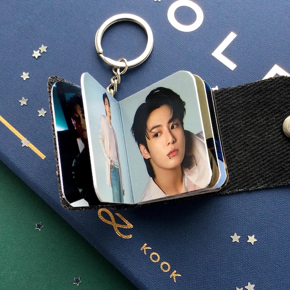 BTS JK Golden Mini Photobook Keychain | Bangtan Jungkook Mini
