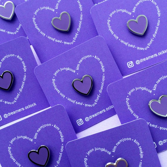 ARMY Heart Pin | BTS Mini Purple Heart Enamel Pin - Etsy