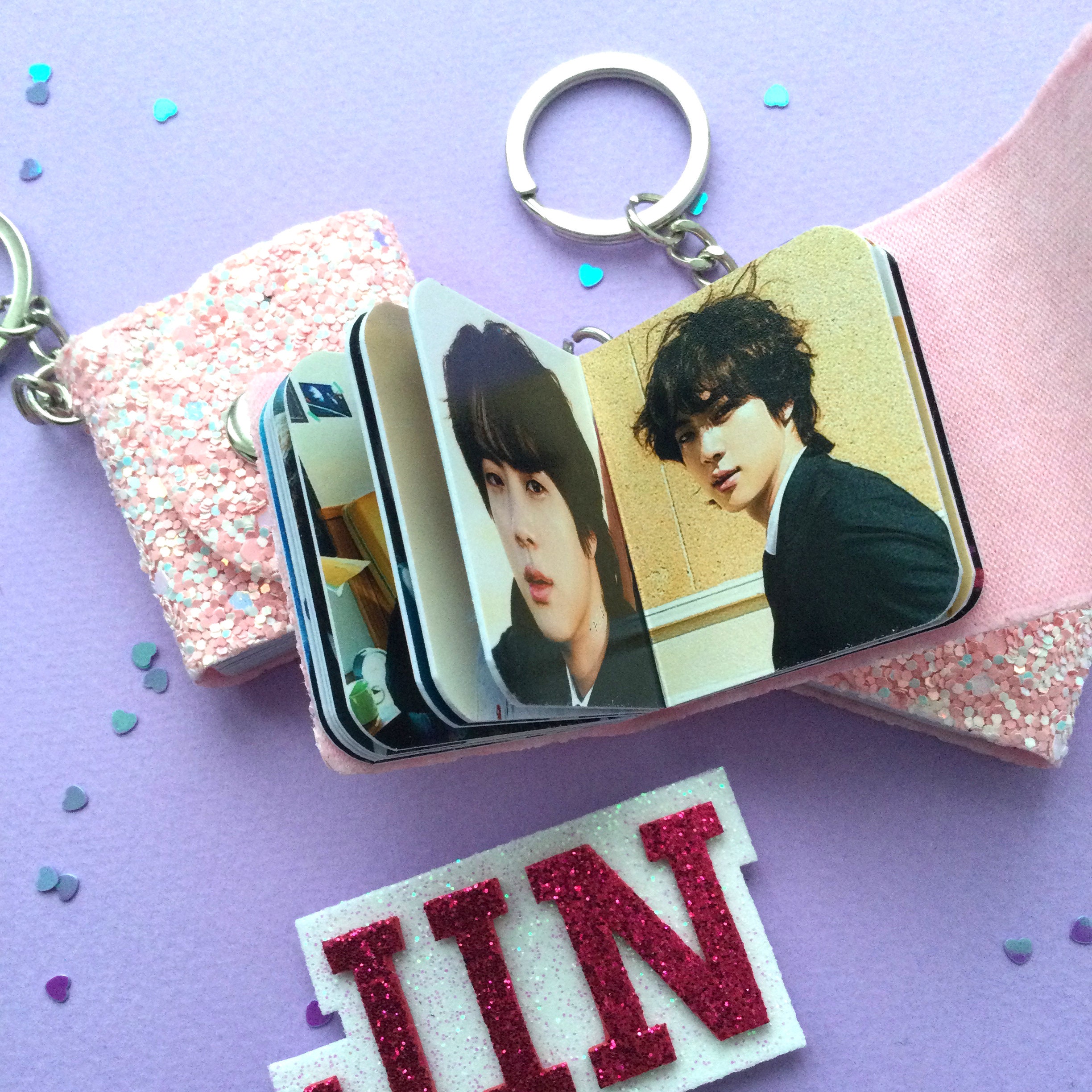 BTS Jin Mini Photobook Keychain Bangtan Worldwide Handsome Mini Photo ...
