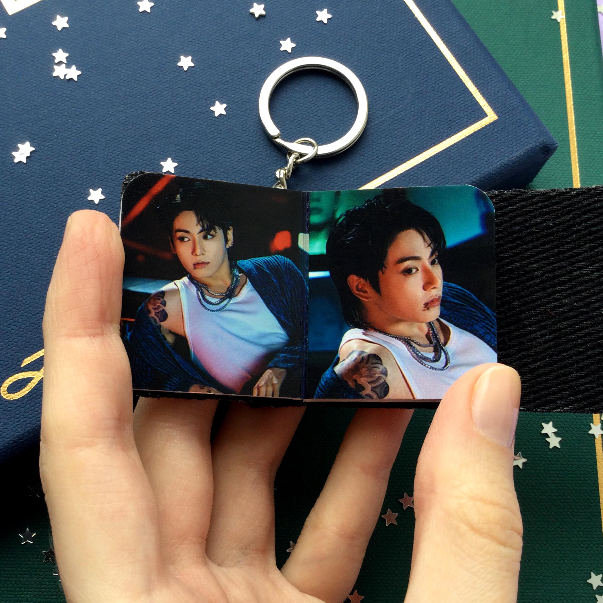BTS JK Golden Mini Photobook Keychain | Bangtan Jungkook Mini