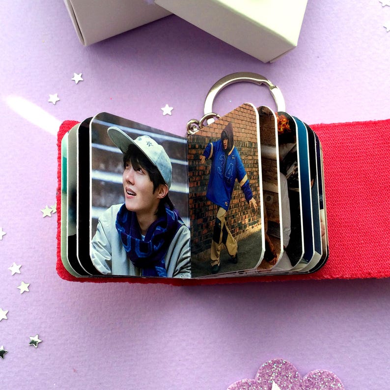 BTS J-hope Mini Photobook Keychain | Bangtan Hobi Mini Photo Album ...