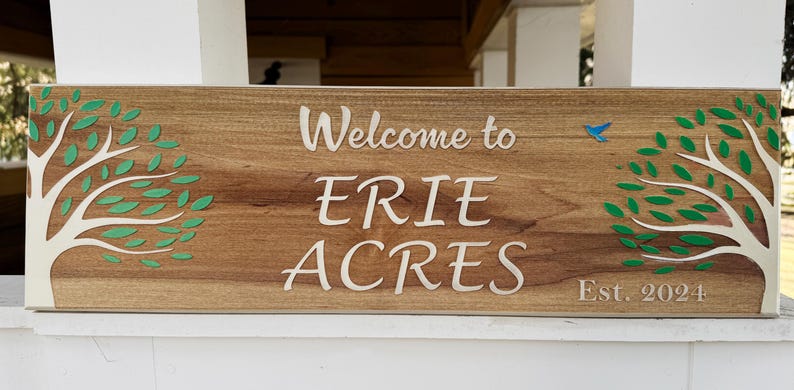 Custom Engraved Wood Welcome Sign, Rustic Family Name, Farmhouse Decor ...