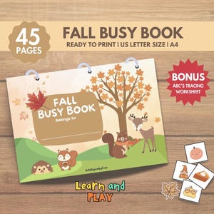 Fall Busy Book: Homeschool Printable Learning Binder (Digital Download)