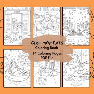 Coco Wyo Girl Moments Digital Coloring book Instant Download