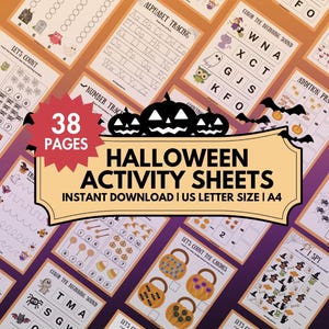 Halloween Activity Book: Toddler Learning Printables (Digital Download)