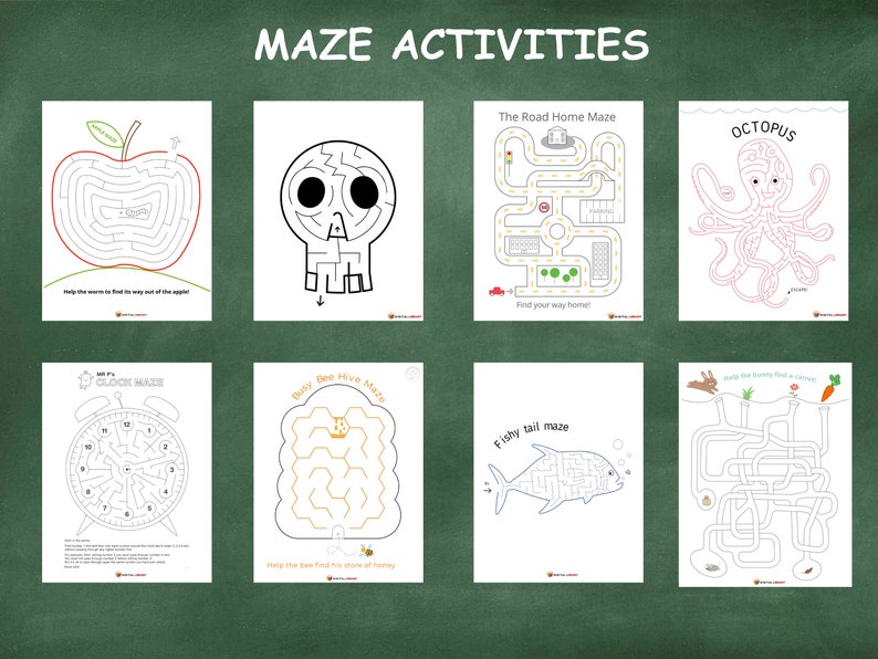 Kids Printable Learning Bundle Activity Worksheets Education Printables ...