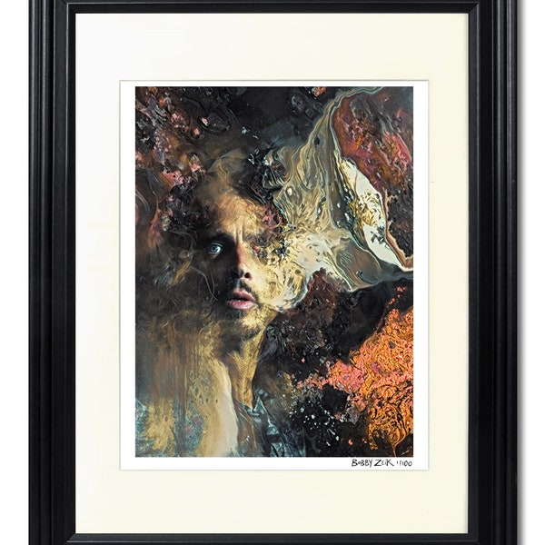 Chris Cornell limited edition framed and matted 8 x 10 inch art print. "Can't Change Me"