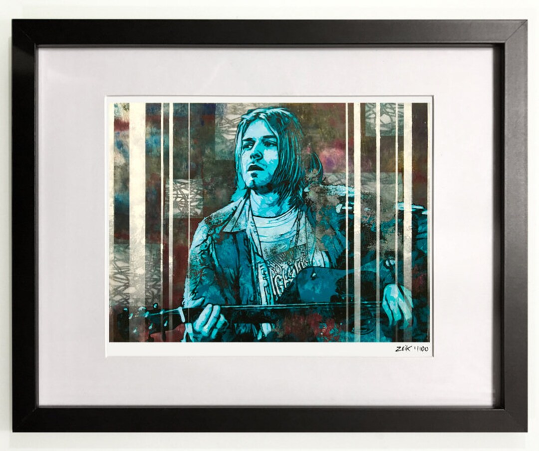 Kurt Cobain Limited Edition Framed and Matted 8 X 10 Inch Art - Etsy
