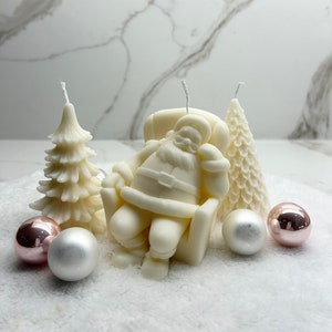 Bougie de cire de soja du Père Noël